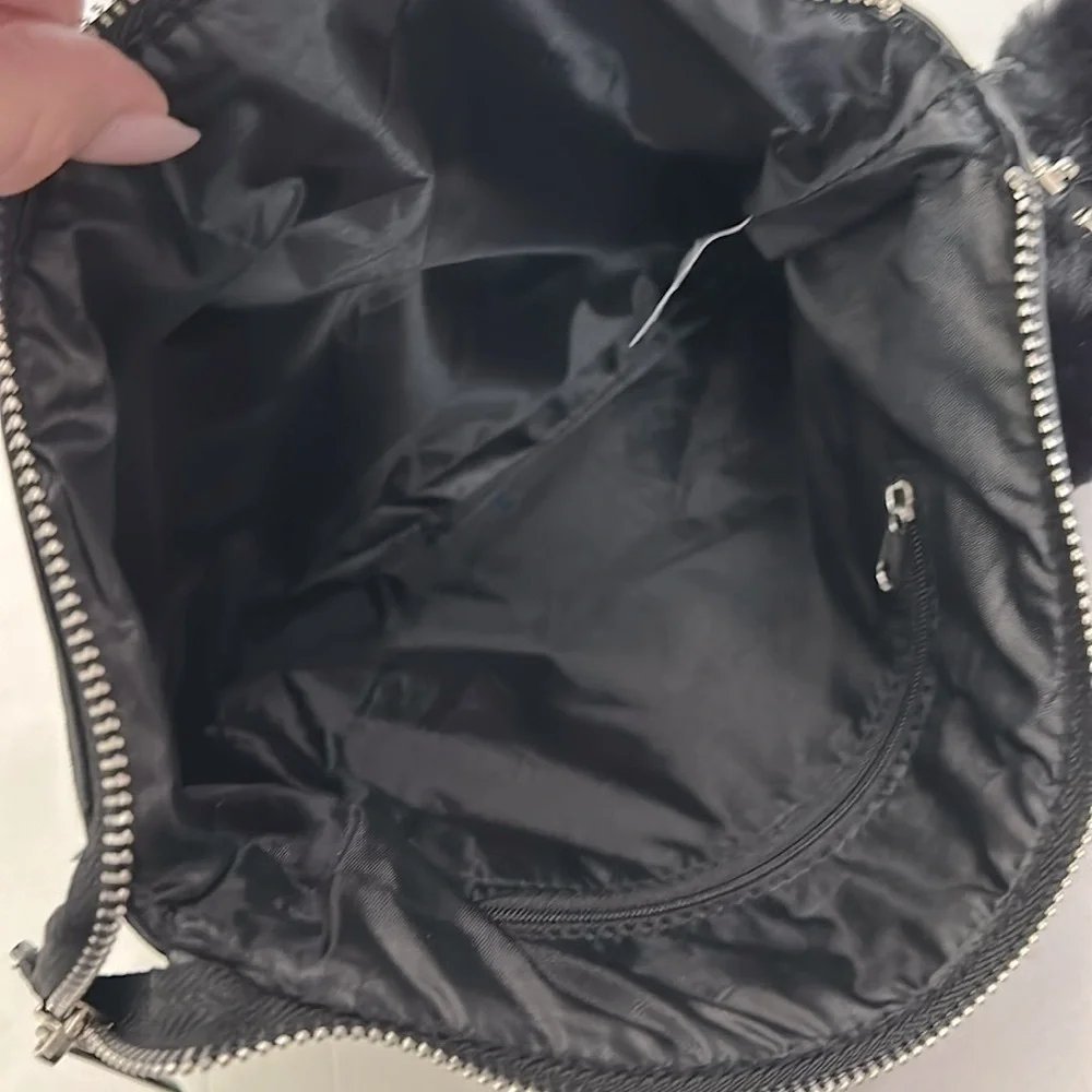 CUTE Y2K LARGE SEQUIN TIGER BLACK POMPOM MINI PURSE tiger AESTHETIC